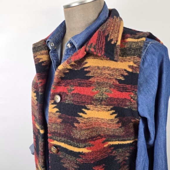 Bear Ridge Outfitters- Womens Size Large Button Up Southwest Vest Jacket - Picture 5 of 10